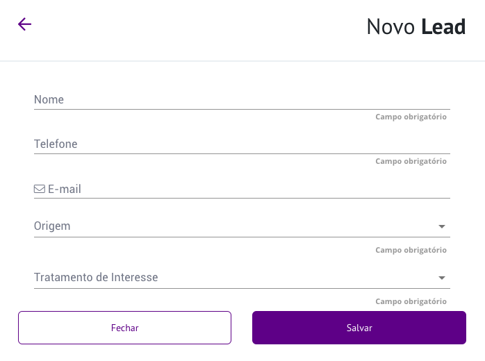 Flash Lead - Inclusão de pacientes com velocidade